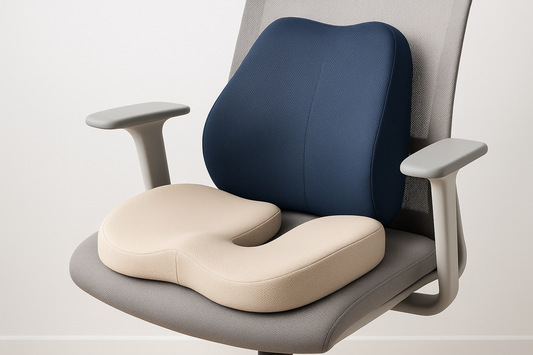  Soft, ergonomic cushions that support your lower back and hips for comfortable long sitting hours.